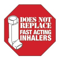 Does not Replace an fast acting inhaler