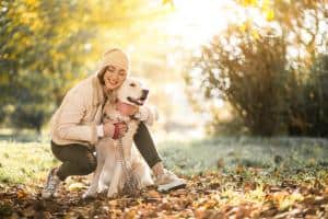 Woman with dog