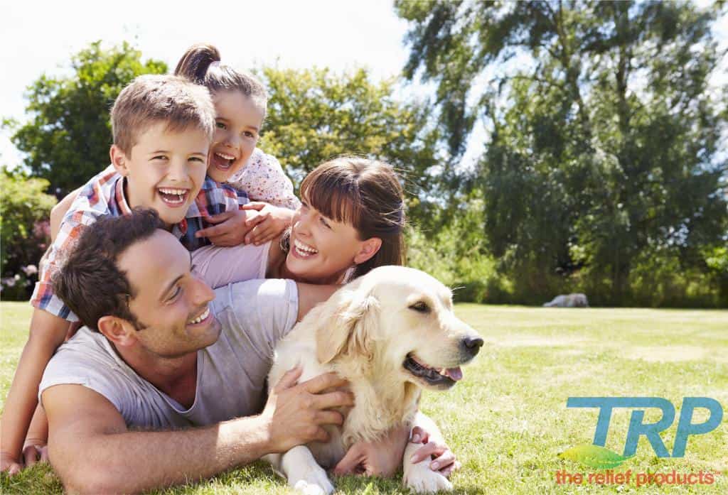 Family with dog