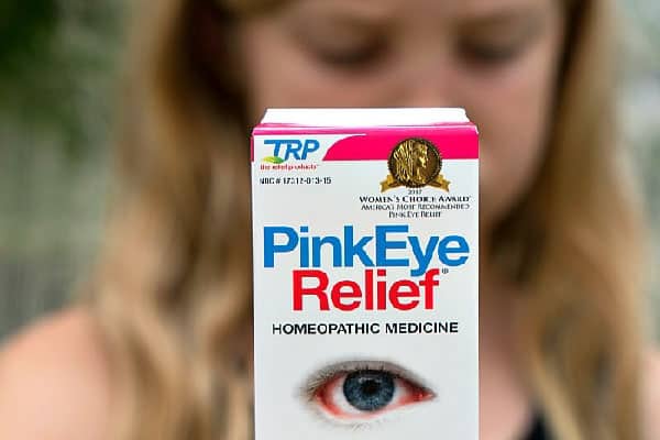 Child safe pink eye drops