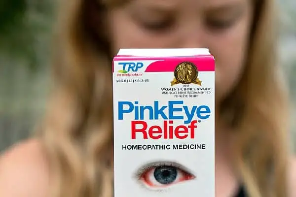 Child safe pink eye drops