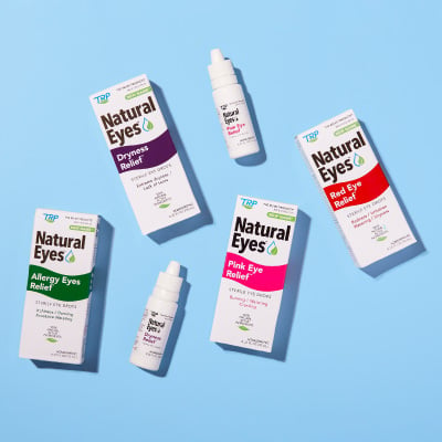 Natural Eyes™ eye drops for allergies, dry eyes, pink eye, and red eyes.