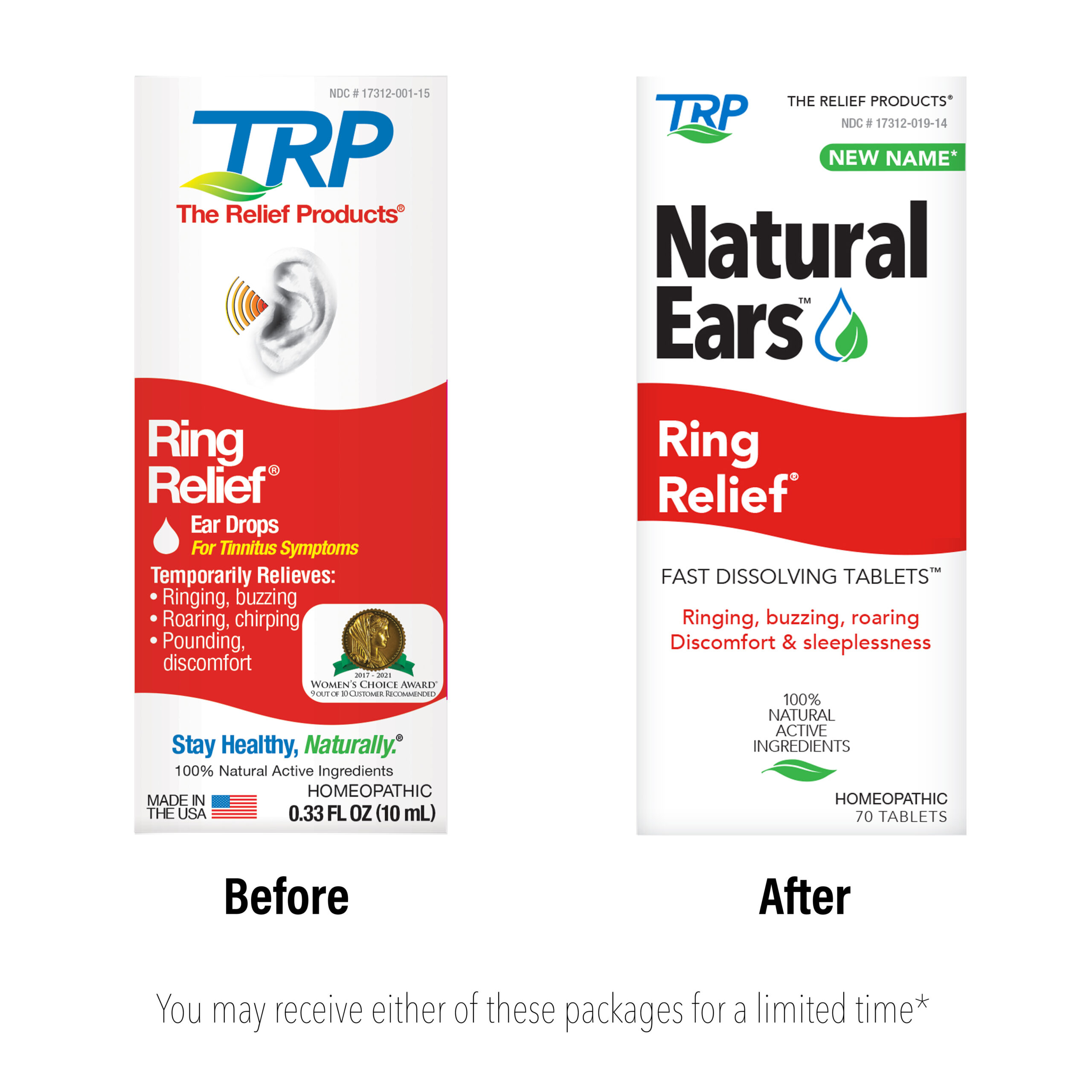The Relief Products® Ring Relief® Ear Drops