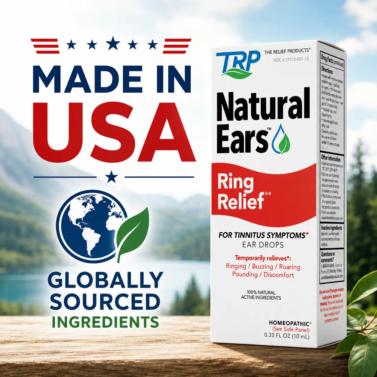 Ring Relief Made in the USA with Globally sourced Ingredients